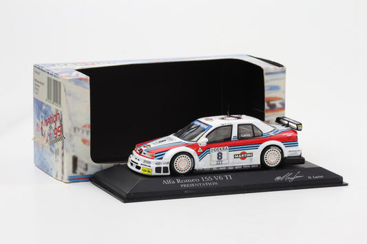 1:43 Minichamps Alfa Romeo 155 V6 TI DTM 1995 Martini Presentation Larini #8