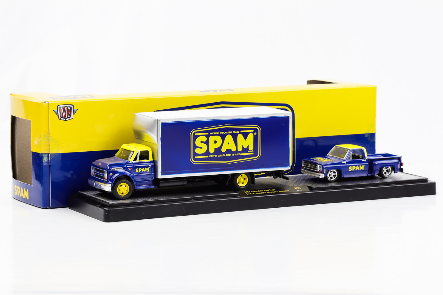 1:64 1968 Chevrolet C60 Truck & 1979 Chevrolet Silverado Stepside SPAM M2 Machines