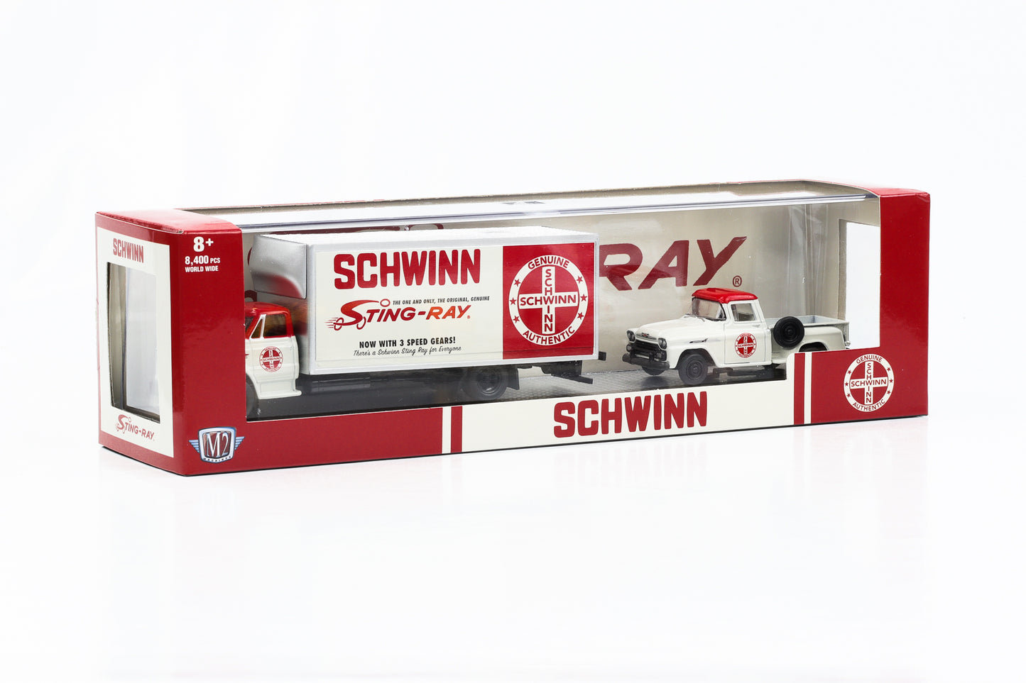 1:64 1968 Chevrolet C60 Truck & 1958 Chevrolet Apache Stepside SCHWINN STING-RAY M2 Machines