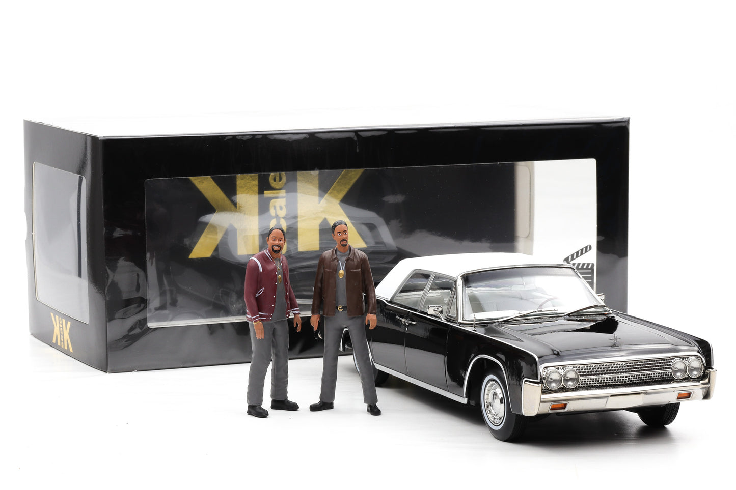 1:18 Lincoln Continental 1963 Movie Bad Boys schwarz + Figuren 1:18 KK-Scale