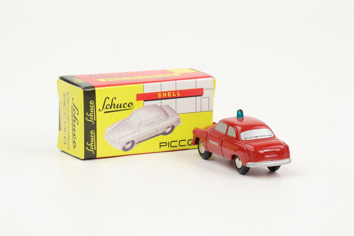1:90 Schuco Piccolo Borgward Isabella Feuerwehr rot Celle 2000 Art.Nr. 01560