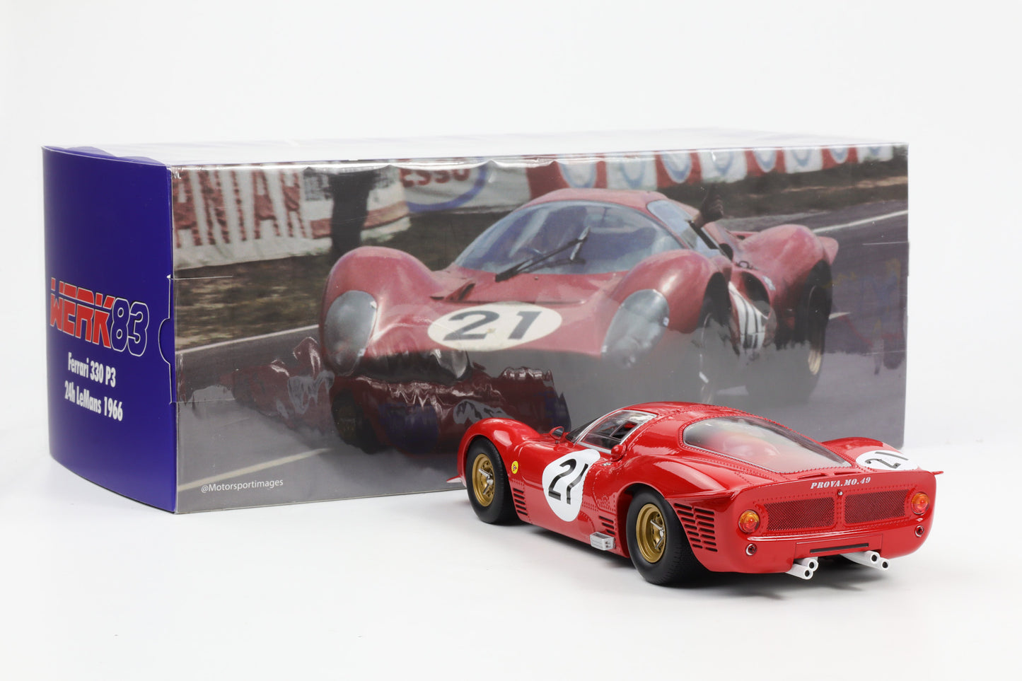 1:18 Ferrari 330 P3 Coupe #21 Bandini, Guichet 24h Le Mans 1966 WERK83 diecast