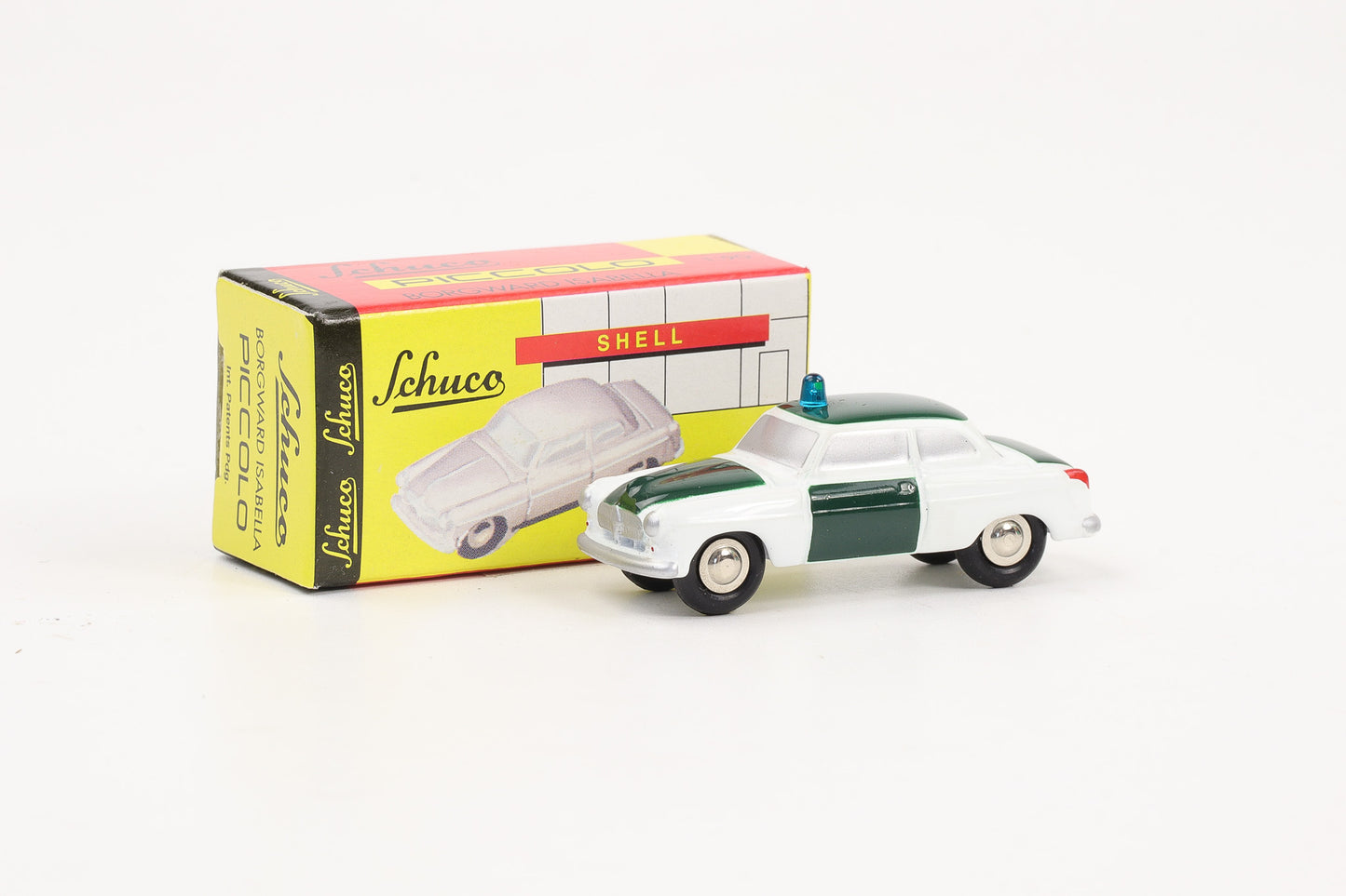 1:90 Schuco Piccolo Borgward Isabella Polizei weiß-grün Art.Nr. 01562