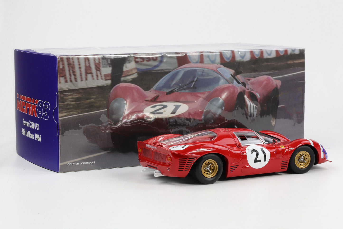 1:18 Ferrari 330 P3 Coupe #21 Bandini, Guichet 24h Le Mans 1966 WERK83 diecast