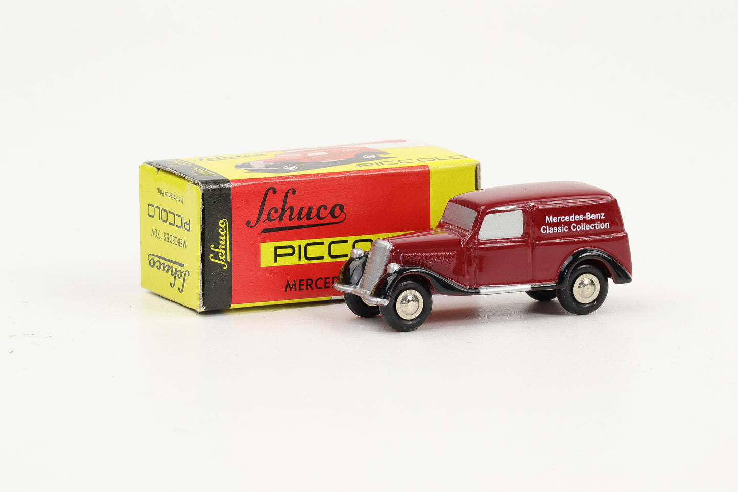 1:90 Schuco Piccolo Mercedes-Benz 170V Classic Collection dunkelrot-schwarz