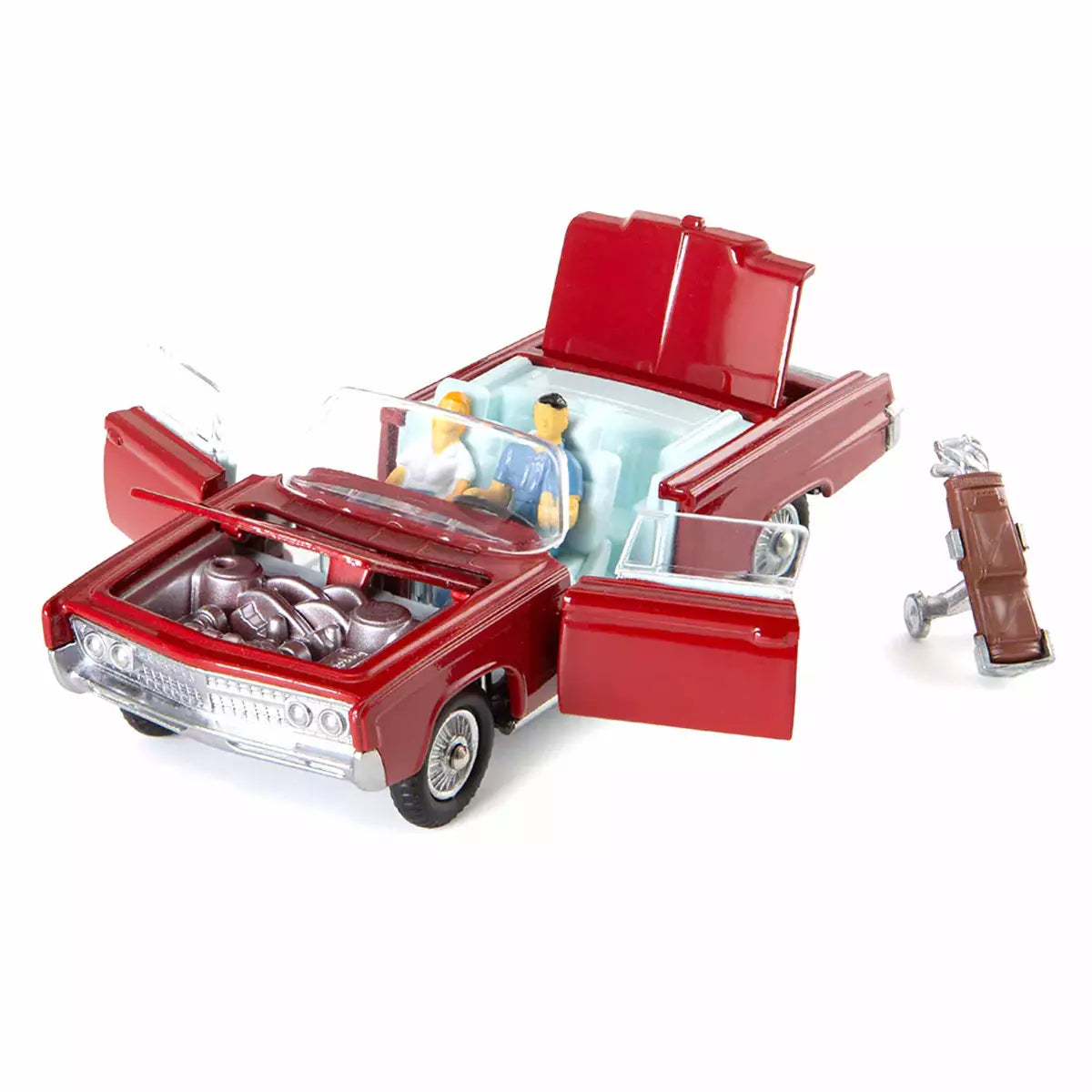 1:52 Corgi Toys Chrysler Imperial Cabrio mit Insassen und Zubehör rot Nr. 246 Repro
