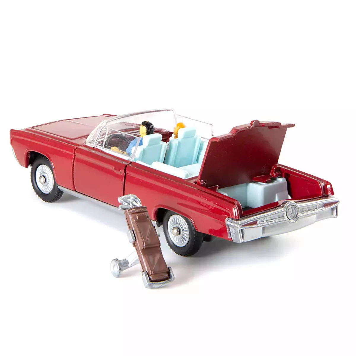 1:52 Corgi Toys Chrysler Imperial Cabrio mit Insassen und Zubehör rot Nr. 246 Repro