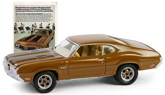 1:64 Greenlight Collectibles 1972 Oldsmobile 4-4-2 braun Vintage AD Cars Series 11