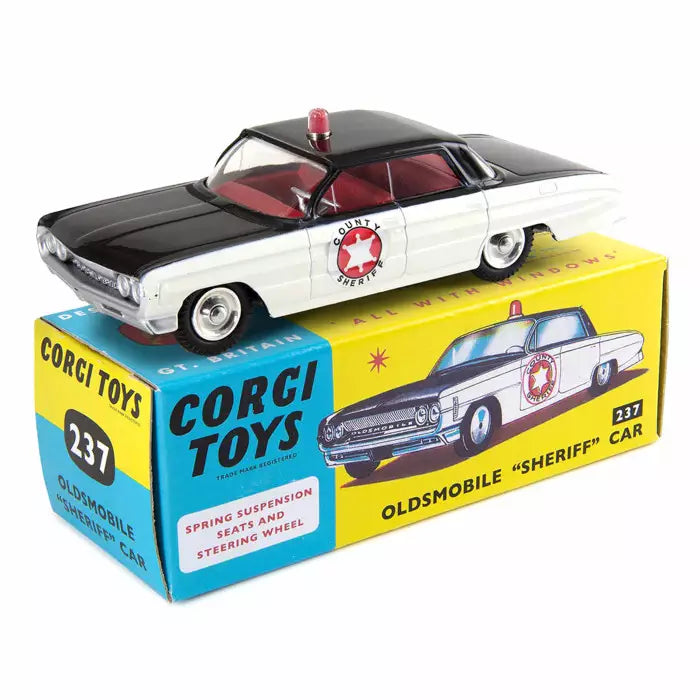1:49 Corgi Toys Oldsmobile Super 88 Sheriff schwarz weiss Nr. 237 Repro