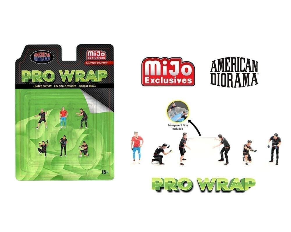 1:64 American Diorama Mijo Figur pro-Wrap Set Follierung 6 Figuren