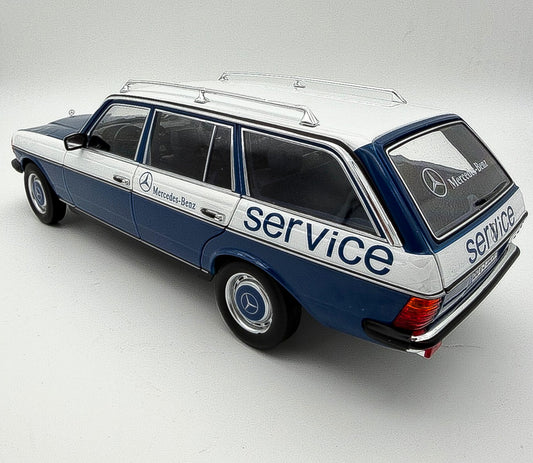 1:18 Norev Mercedes-Benz 200 W123 T-Modell Servicewagen full opening Dealer limited