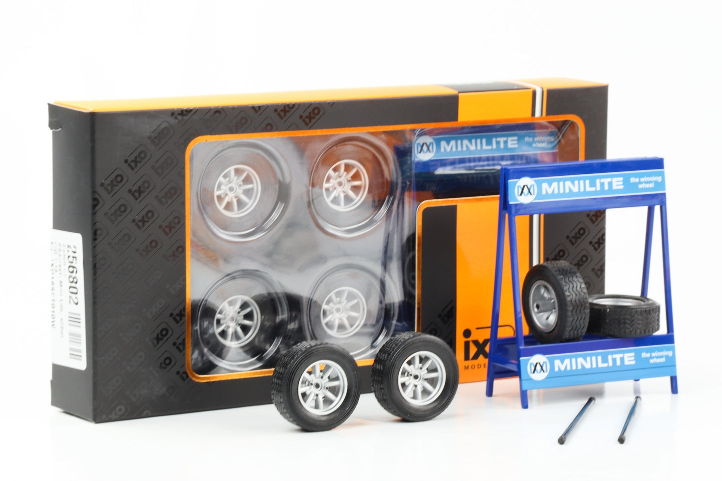 1:18 wheel set 4 rims 22 mm Set Minilite 32 mm with tires IXO