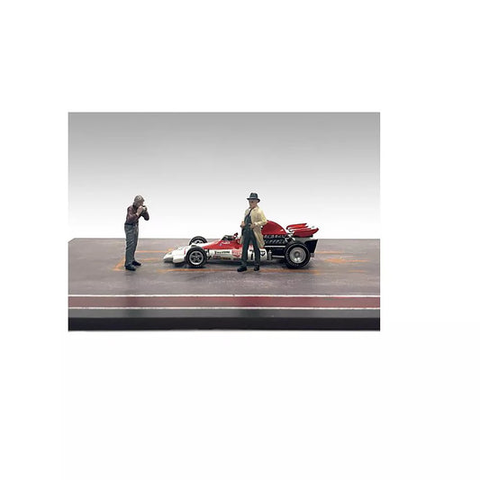 1:43 Figur Race Day 2 Figuren Fotograf Sponsor Chef Set 3 American Diorama
