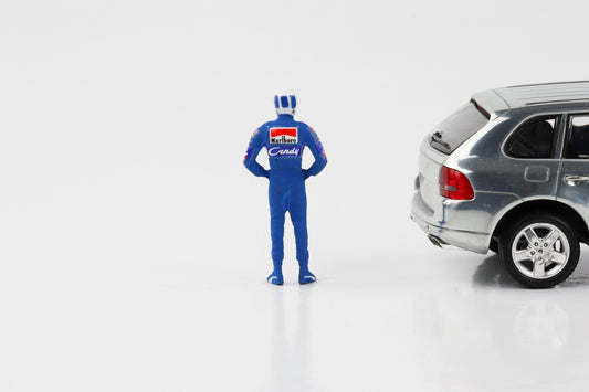 1:43 F1 Figur Didier Pironi blau Formel 1 Cartrix CT045 41mm