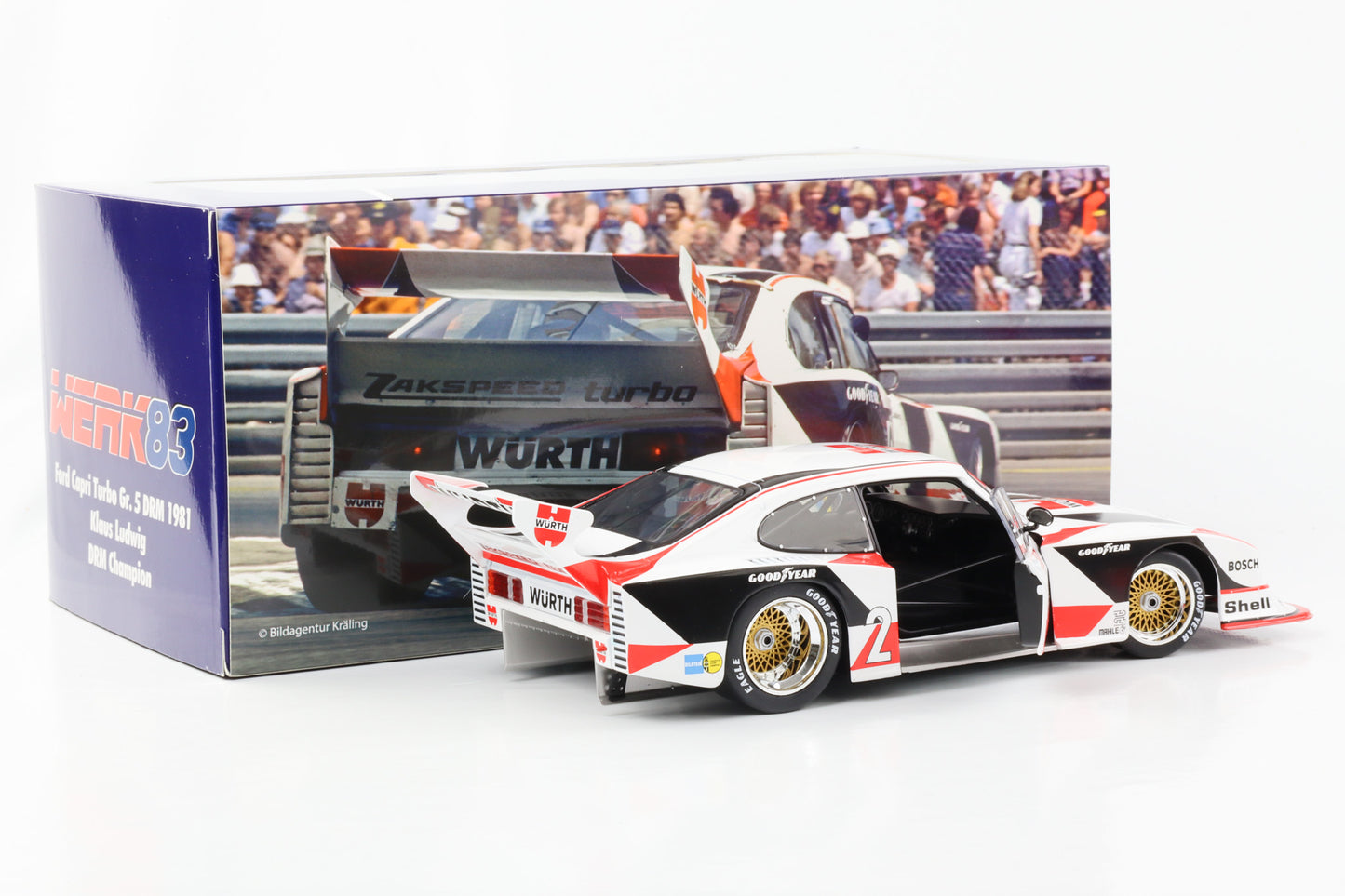 1:18 Ford Capri Turbo Gr.5 Würth #2 DRM Campion 1981 Klaus Ludwig Werk83