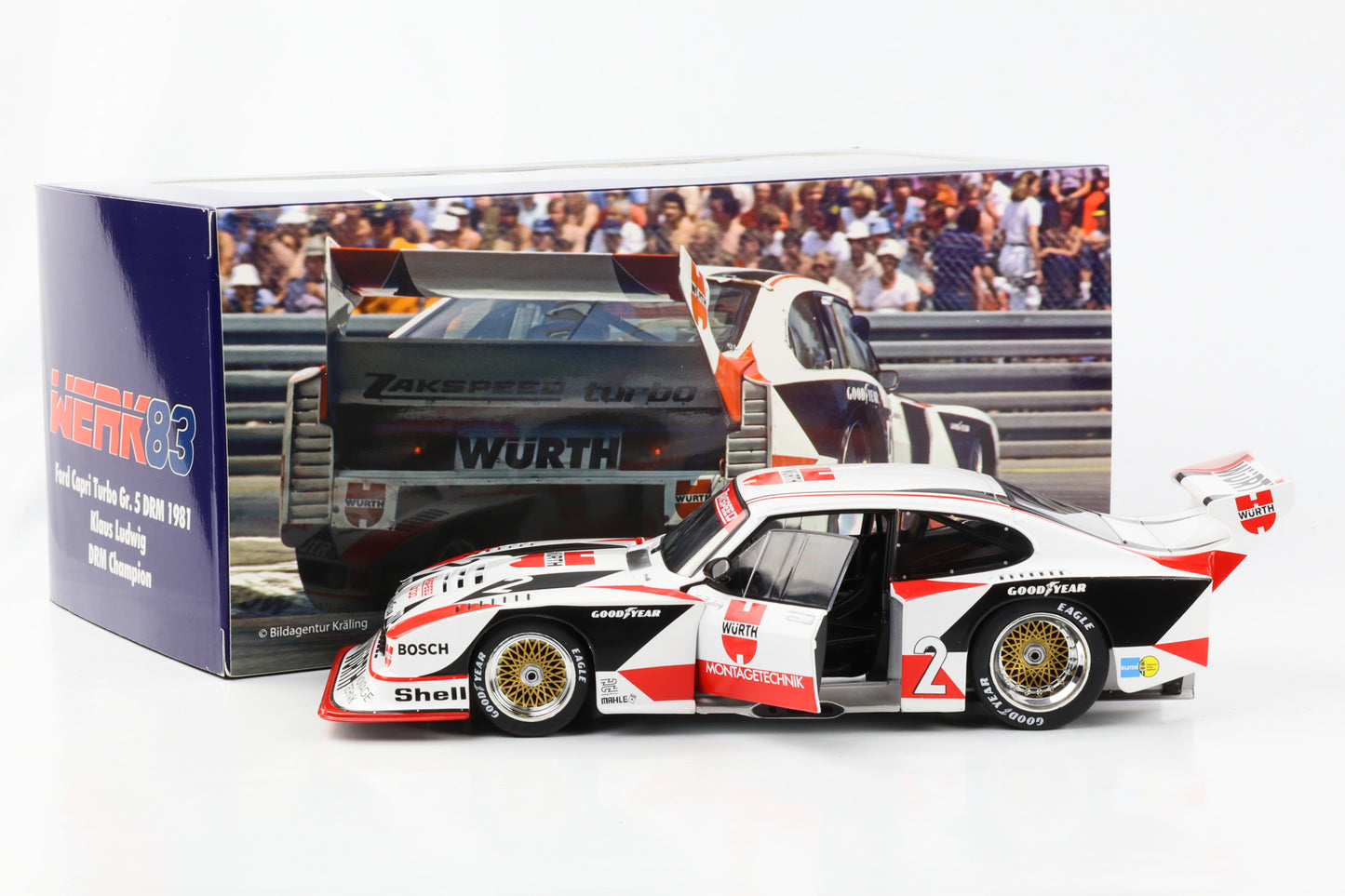 1:18 Ford Capri Turbo Gr.5 Würth #2 DRM Campion 1981 Klaus Ludwig Werk83
