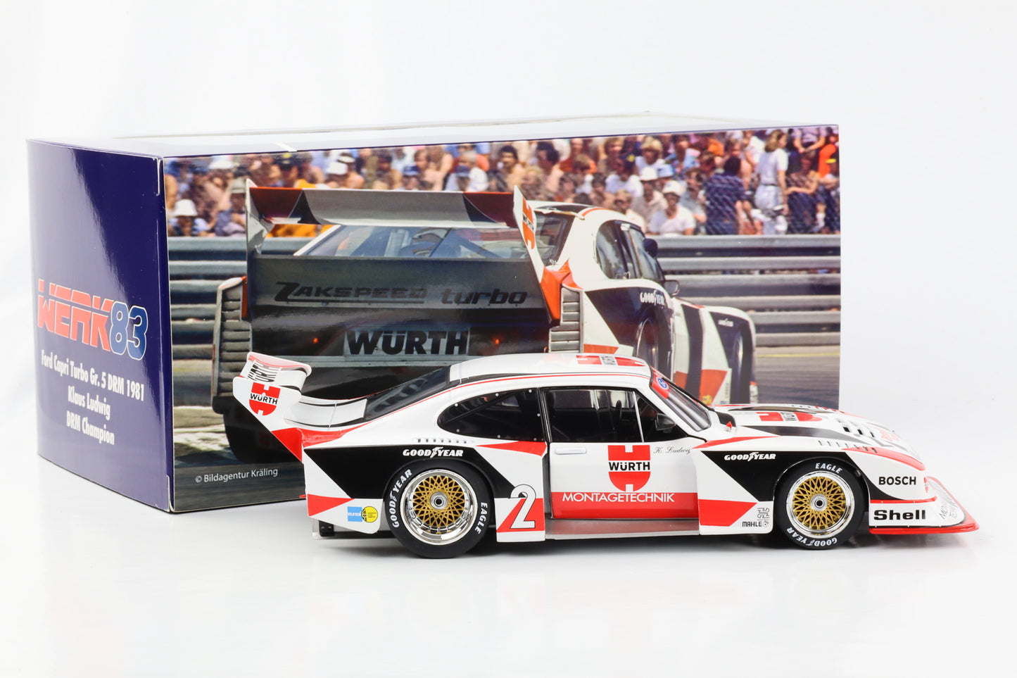 1:18 Ford Capri Turbo Gr.5 Würth #2 DRM Campion 1981 Klaus Ludwig Werk83