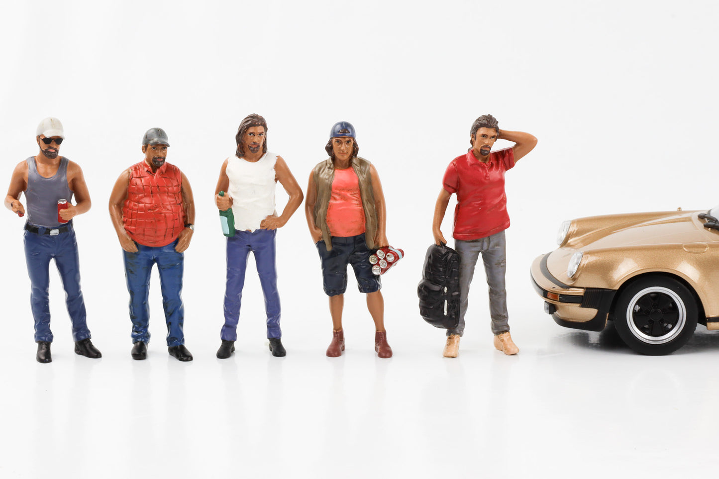1:24 Figur Campers Freizeit Getränke Bier Wein Figuren American Diorama
