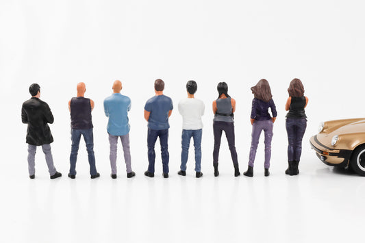 1:24 Figur Car Meet 3 Street Racing Figuren Frau Mann American Diorama