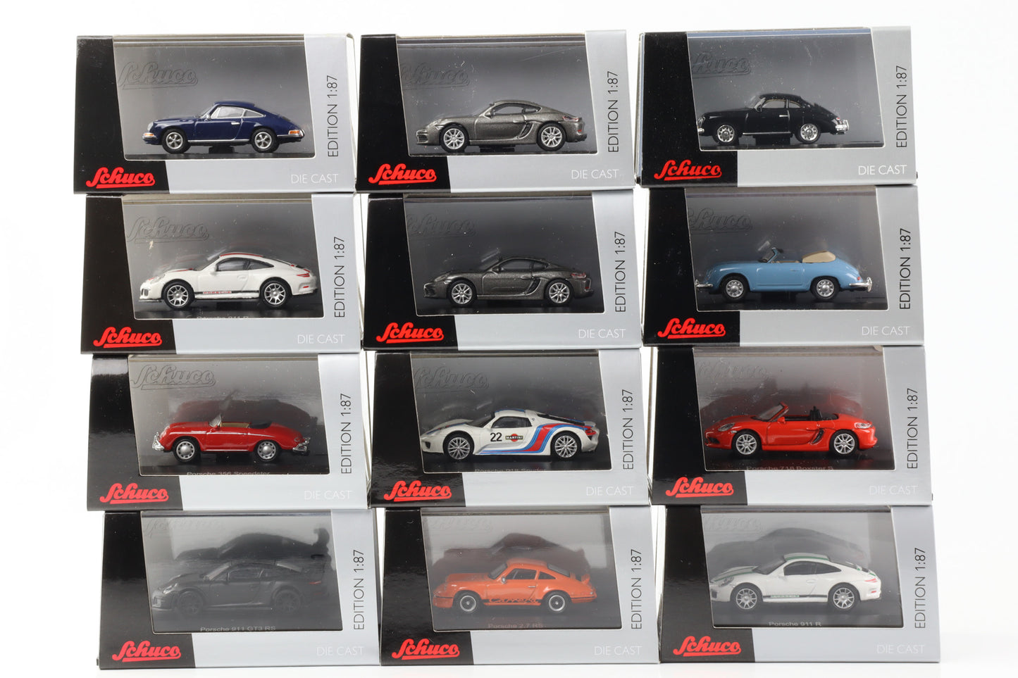 1:87 Porsche 356 718 911 R 918 Boxster Cayman Speedster RS Schuco H0