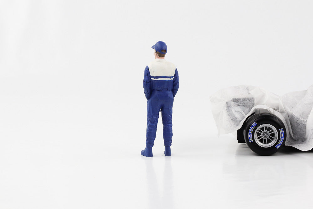 1:18 American Diorama F1 Figur Racing Legend 90s Fahrer A blauer Anzug Capi