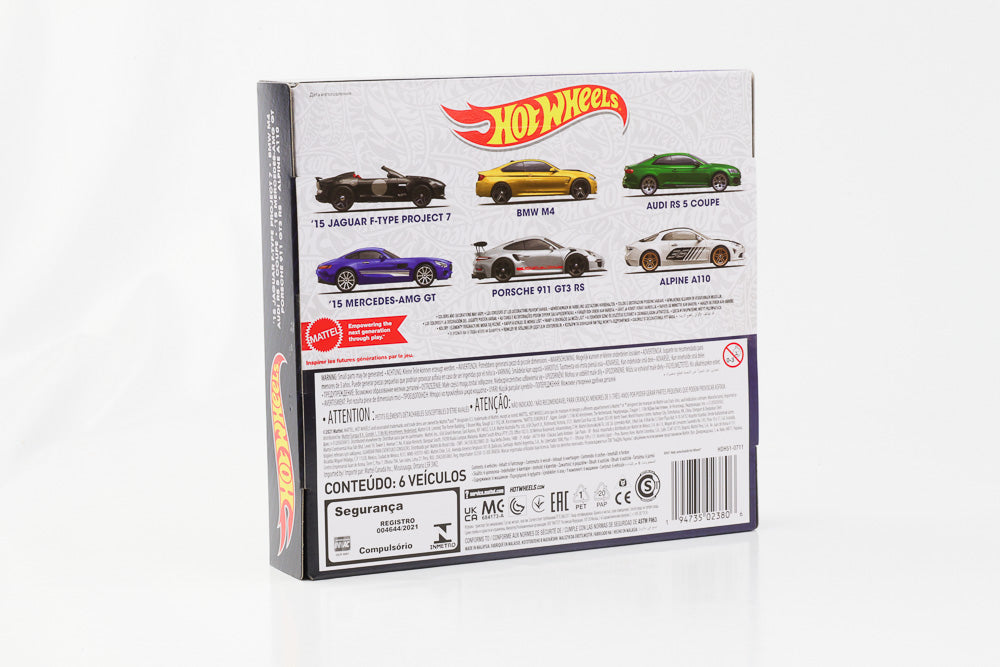 1:64 Hot Wheels European Speed Machines Jaguar Porsche BMW AUDI Mercedes-Benz ALPINE