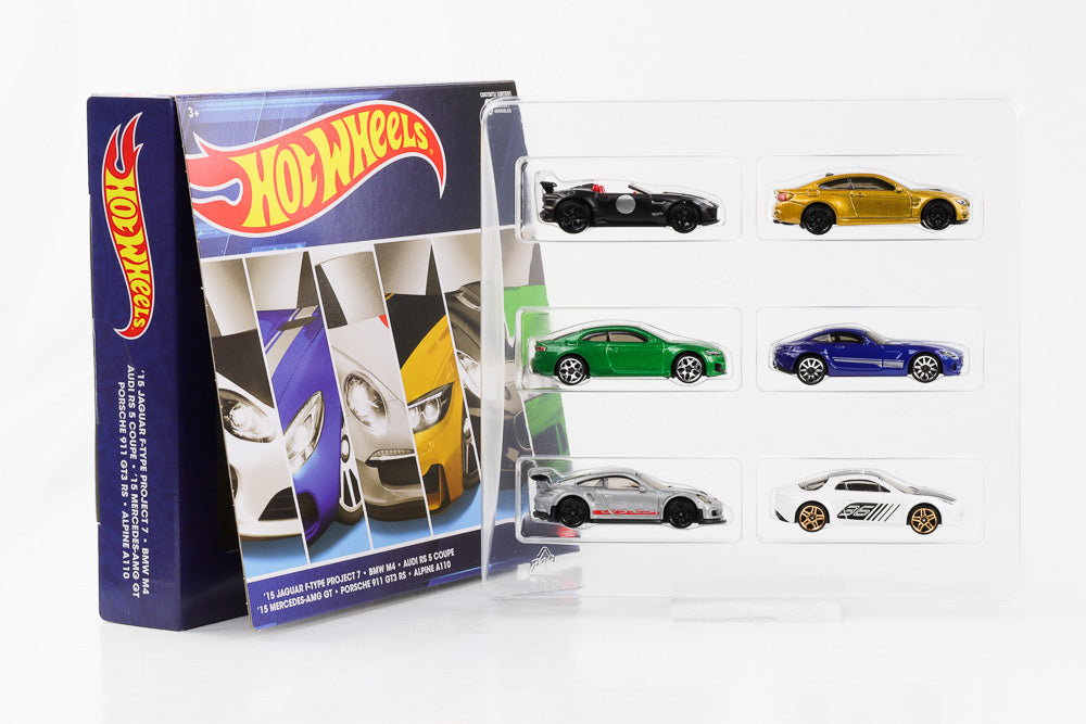 1:64 Hot Wheels European Speed Machines Jaguar Porsche BMW AUDI Mercedes-Benz ALPINE