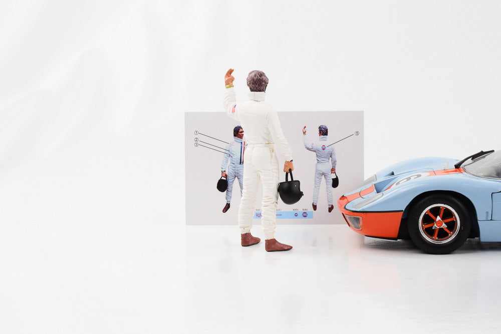 1:18 Figur Steve McQueen mit Helm und Decals Figuren KK-Scale