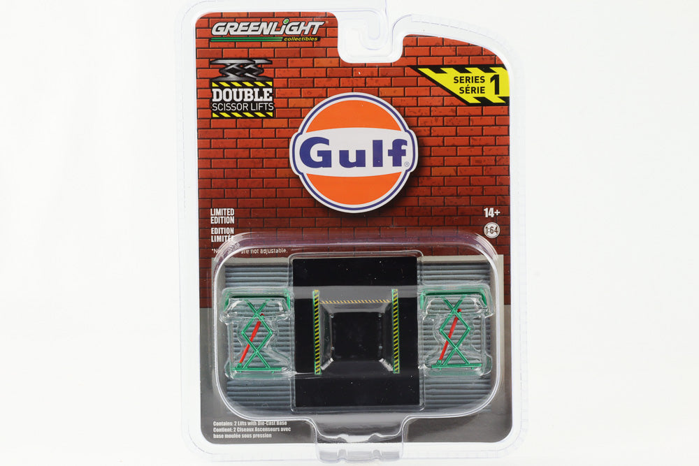 1:64 Gulf Doppelscherenlift Hebebühne Dopple Scissor Lifts grün Serie 1 Greenlight