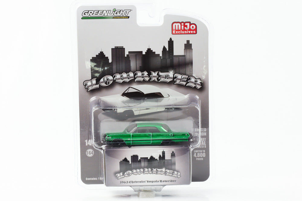 1:64 Lowrider 1963 Chevrolet Impala green machine Greenlight Mijo