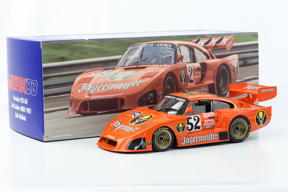 1:18 Kremer Porsche 935 K4 #52 Jägermeister 2nd Zolder DRM 1981 Wollek Werk83