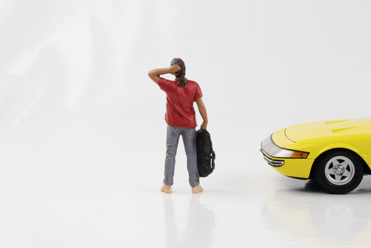 1:18 Figur 4 Campers Mann mit Rucksack American Diorama Figuren