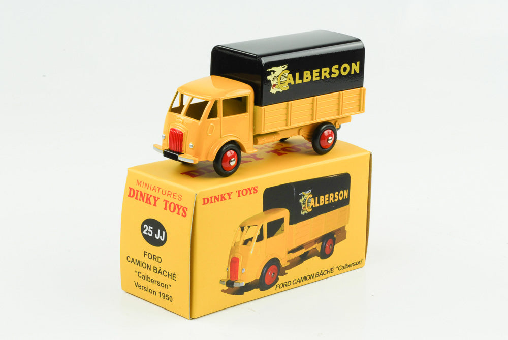 1:43 Ford LKW Bache Calberson gelb Dinky Toys Atlas 25 JJ
