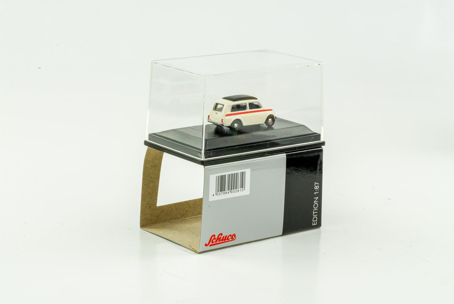 1:87 Fiat 500 Giardiniera weiß mit roten Streifen Schuco H0