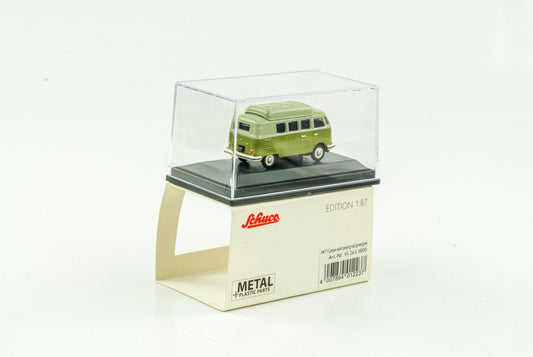 1:87 VW Bulli T1 Camper with camping roof grün-grau Schuco H0