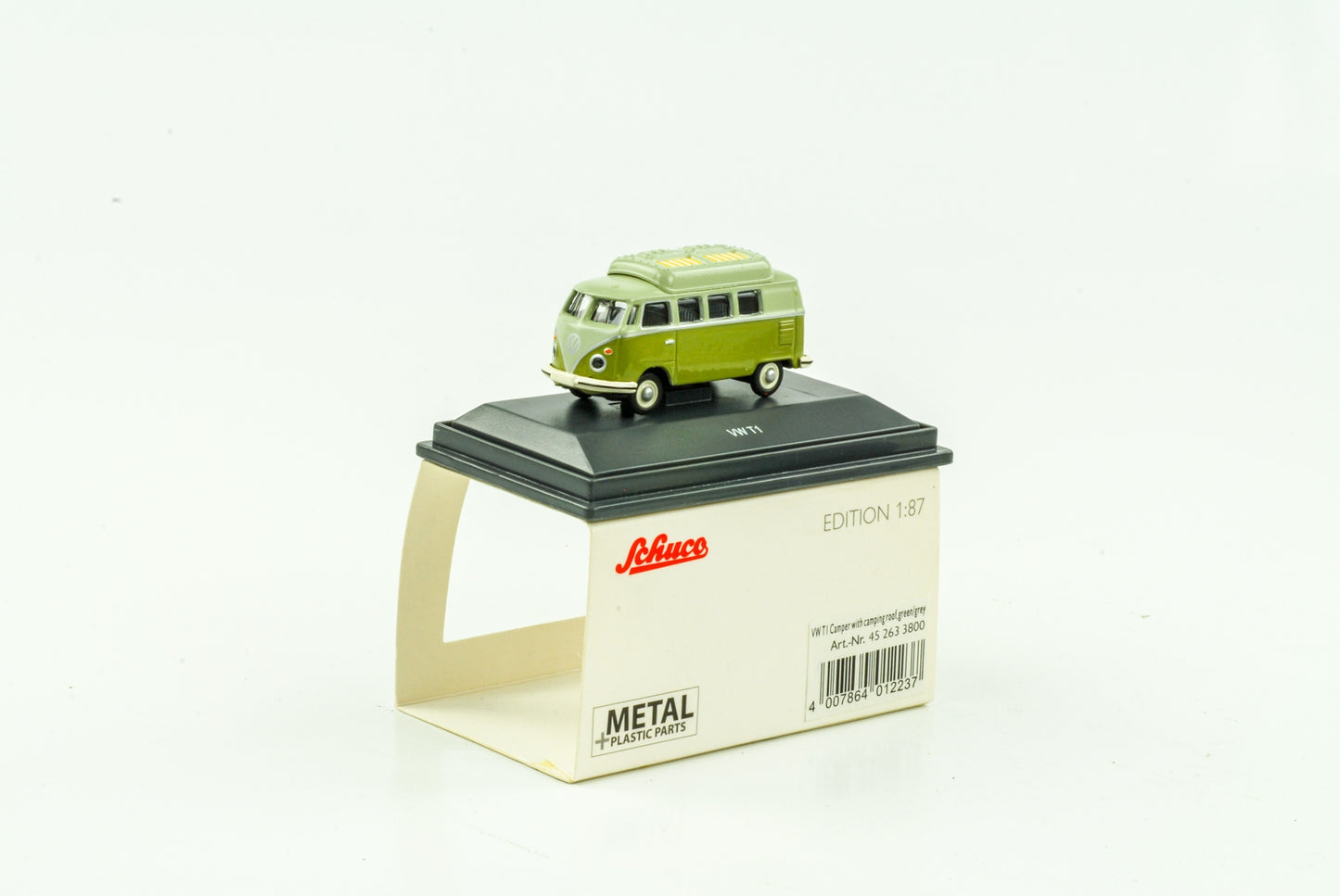 1:87 VW Bulli T1 Camper with camping roof grün-grau Schuco H0