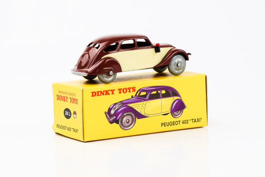 1:43 Peugeot 402 TAXI bordeaux weiß Dinky Toys DeAgostini 24L