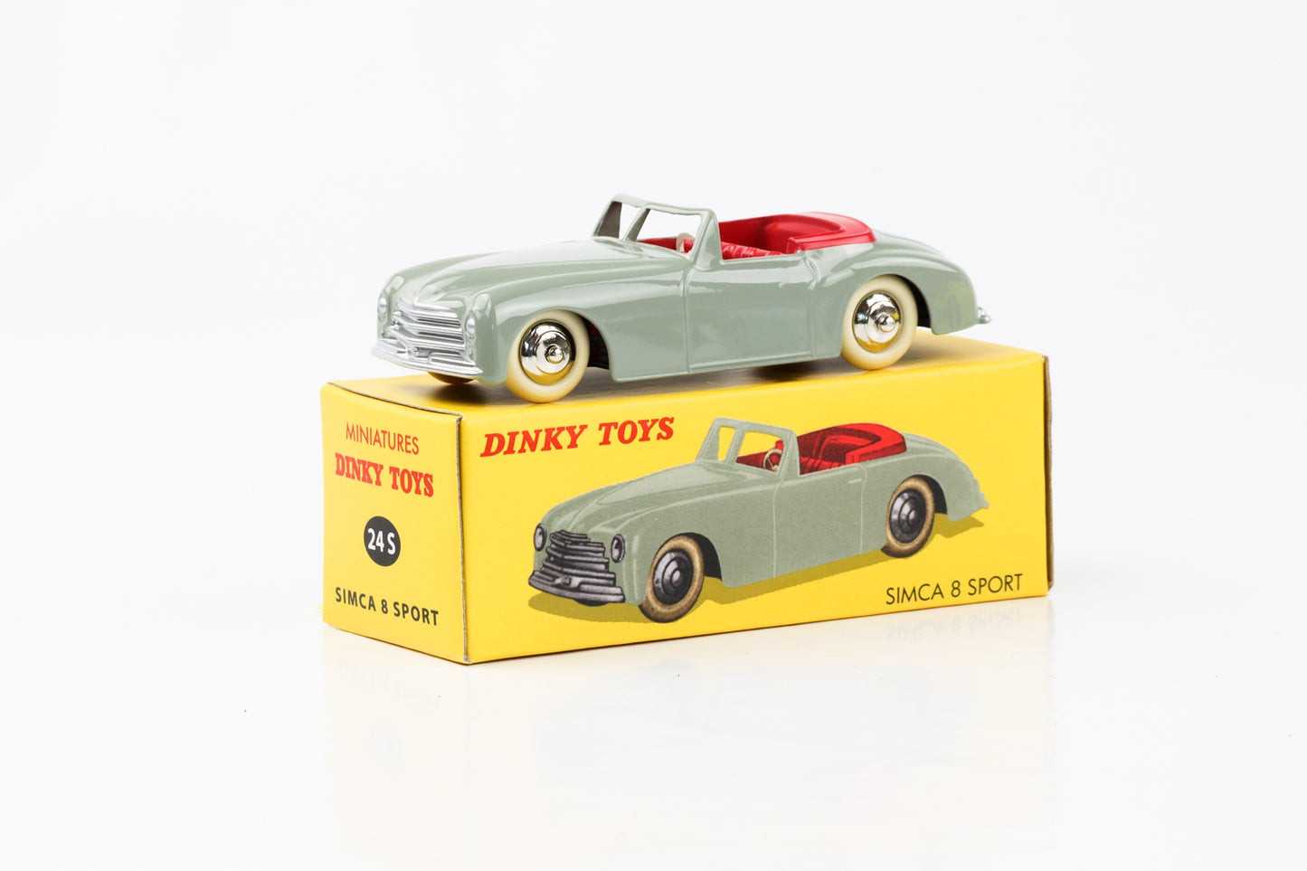1:43 Simca 8 Sport grau-grün Dinky Toys DeAgostini 24 S