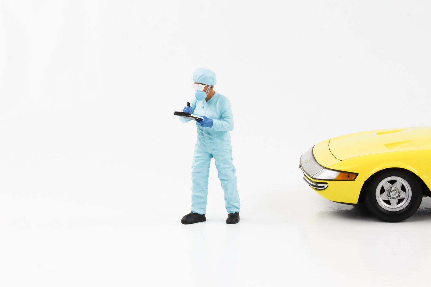 1:18 Figur Hazmat Crew Prüfer mit Schutzanzug Pandemie American Diorama IV Figuren