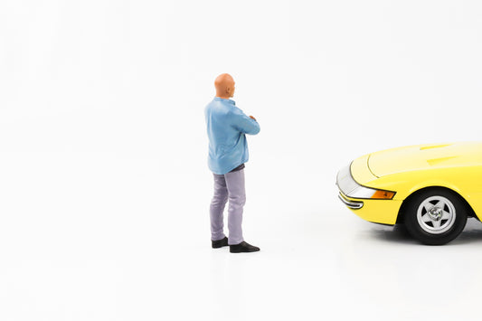 1:18 Figur Car Meet 3 Mann mit Glatze und Hemd American Diorama Figuren