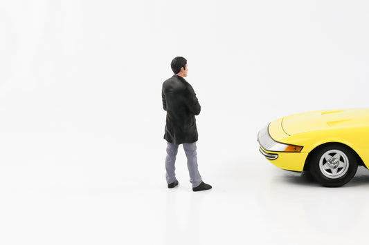 1:18 Figur Car Meet 3 Mann mit schwarzem Mantel American Diorama Figuren