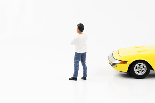 1:18 Figur Car Meet 3 Mann mit Schnurrbart American Diorama Figuren