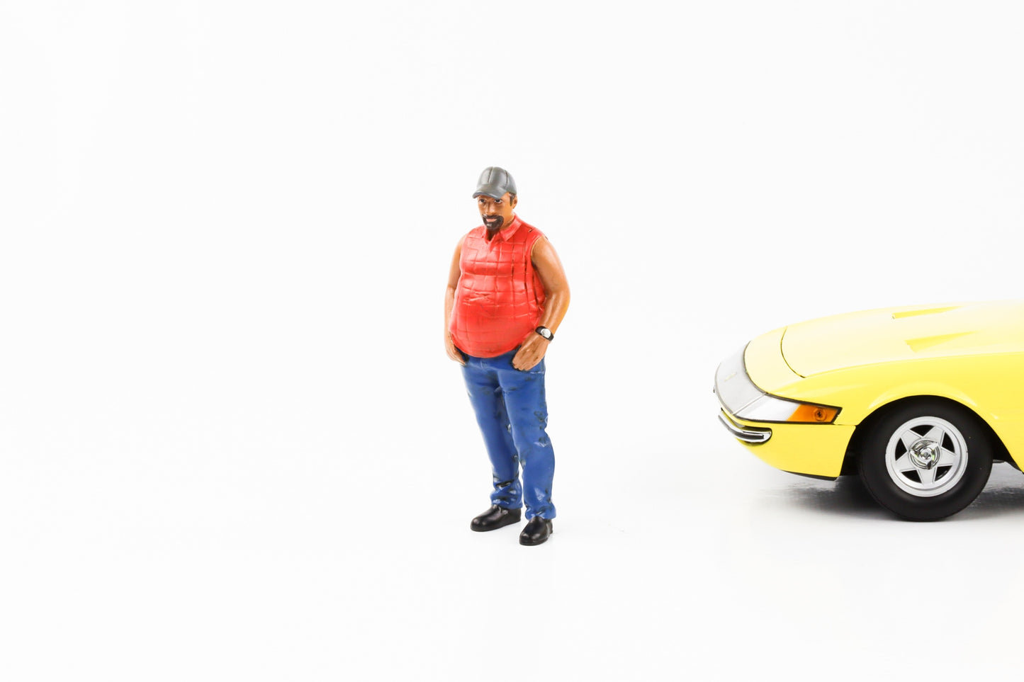 1:18 Figur Mann Campers mit Cap und Bart American Diorama Figuren