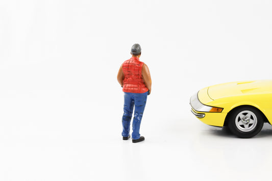 1:18 Figur Mann Campers mit Cap und Bart American Diorama Figuren