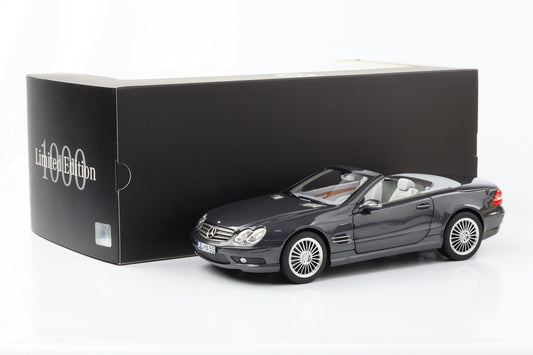 1:18 Norev Mercedes-Benz SL55 AMG R230 mit Hardtop obsidianschwarz Dealer