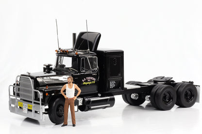 1:18 Mack RL 700L 1974 like Movie Convoy Truck mit Figur Road Kings