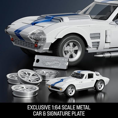 1:16 Hot Wheels Elite Mattel Brick Shop Serie Bauset Corvette Grand Sport 918 Teile