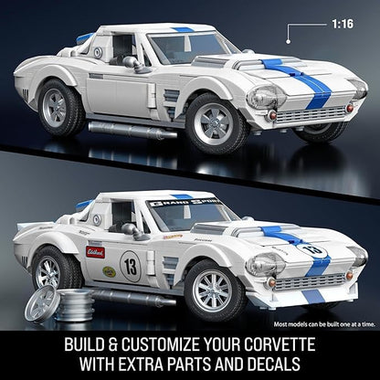1:16 Hot Wheels Elite Mattel Brick Shop Serie Bauset Corvette Grand Sport 918 Teile