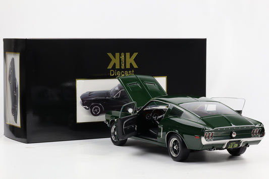 1:12 KK Scale Ford Mustang  GT Fastback Bullitt 1968 darkgreen Moviecar diecast