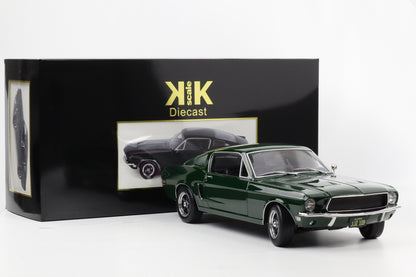 1:12 KK Scale Ford Mustang  GT Fastback Bullitt 1968 darkgreen Moviecar diecast